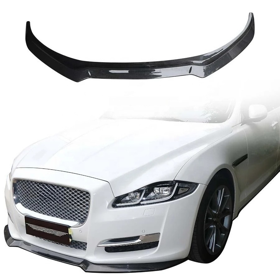 New Carbon Fiber Front Lip Bumper Chin Splitters Body Kits for XJL 2017-2019 Car Accessories
